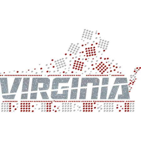 Wholesale Virginia Glitter & Rhinestone Iron On T-Shirt Designs